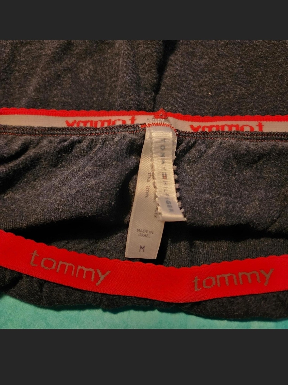 Tommy Hilfiger Eomrns Navy Boxer Briefs with Red Logo Waistband